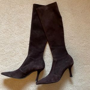 Stuart Weitzman Brown Suede Knee High Boots